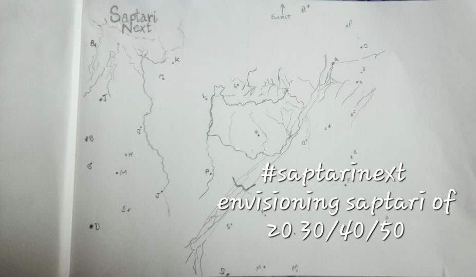 Hand-drawn envisioning sketch of Saptari